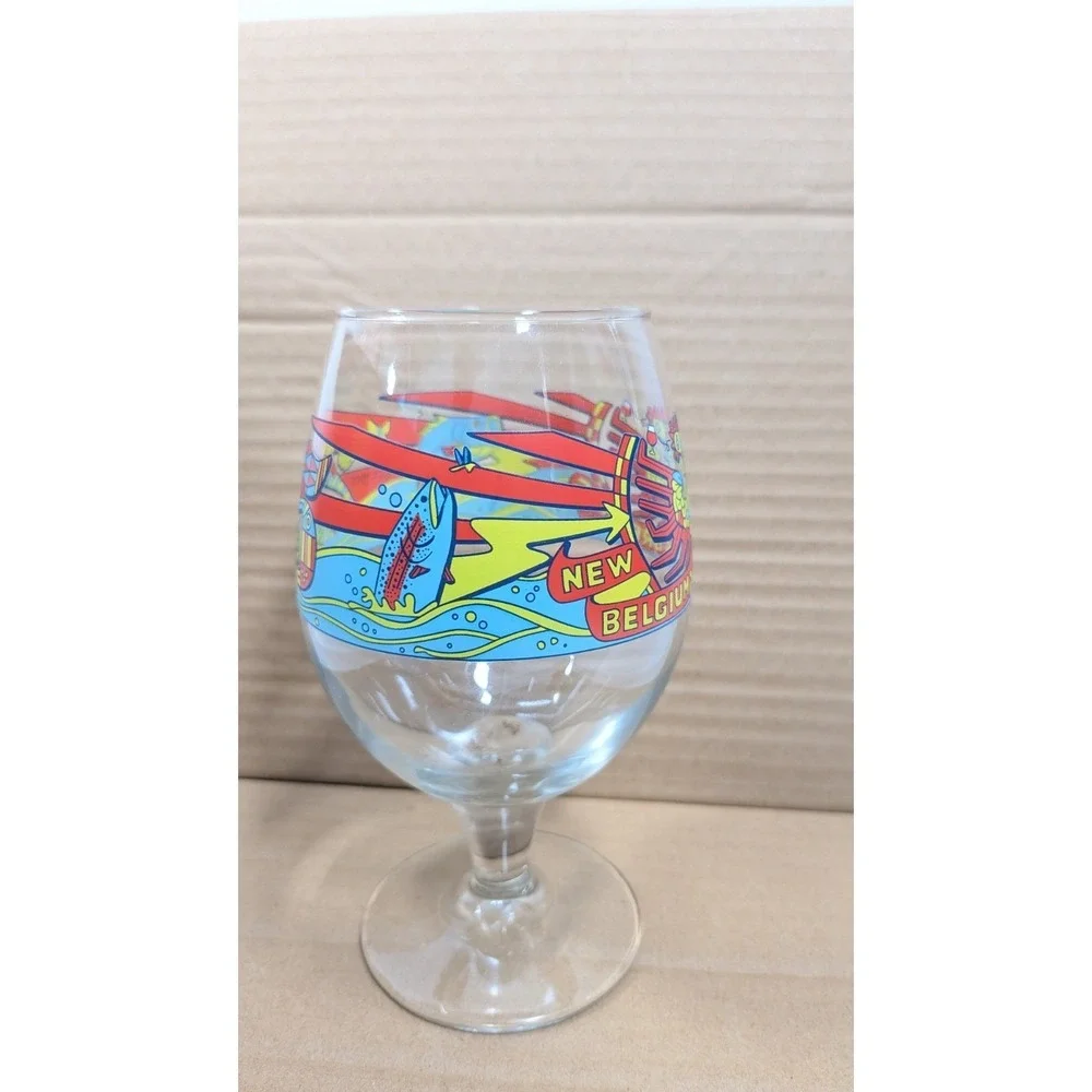 New Belgium Brewing 25th Tulip Shaped Beer Glass 12 set NEW in box